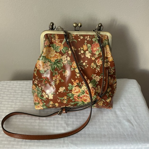 Patricia Nash Vintage Botanical Collection Crossbody Bag with Kiss Closure - Picture 2 of 7